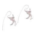 Bloom Time Handcrafted Floral Sterling Silver Drop Earrings from Bali For Cheap