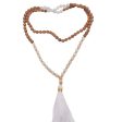 Batuan Harmony 22k Gold Plated Moonstone Beaded Necklace from Bali For Sale