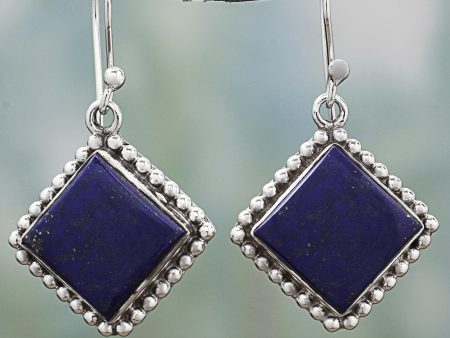 Blue Kite Kite Shaped Sterling Silver Lapis Lazuli Dangle Earrings Supply