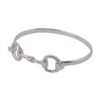 Beautiful Link Taxco Sterling Silver Bangle Bracelet Crafted in Mexico For Cheap