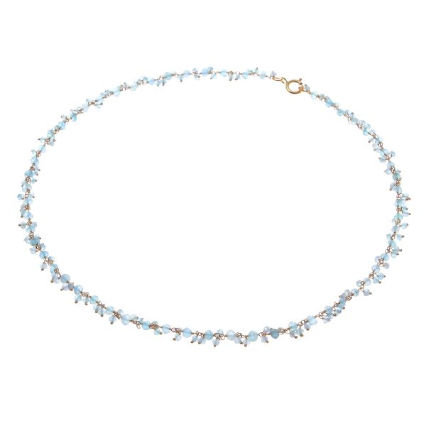 Arctic Dream Gold-Plated Apatite Charm Necklace from Thailand Sale