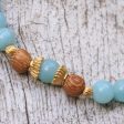 Batuan Tune Gold Accented Amazonite Beaded Stretch Bracelet from Bali Online