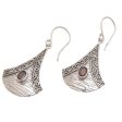 Blade Falling Garnet and Sterling Silver Dangle Earrings from Bali Online Hot Sale