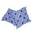 Bedeg in Bali Pair of Blue and White Cotton Cushion Covers from Bali Discount