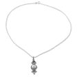 Blue Rays Cultured Pearl Blue Topaz Pendant Necklace from India For Discount