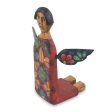 Angel of Vitality II Kneeling Angel Artisan Crafted Wood Sculpture Statuette Online