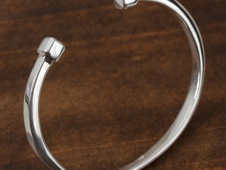 Beginning and End High-Polish Sterling Silver Cuff Bracelet from Mexico Sale