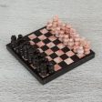 Black and Pink Challenge Marble Chess Set in Black and Pink from Mexico For Cheap