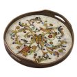 Birds of Dawn Hand Painted Glass Tray from Peru Cheap