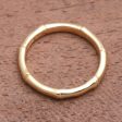 Bamboo Regeneration Bamboo Motif Silver Band Ring Bathed in 18k Gold Supply